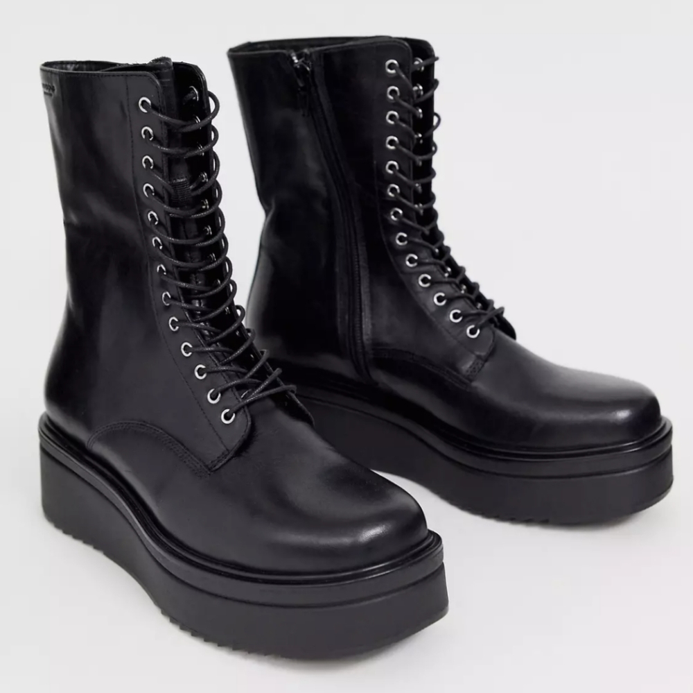 Vagabond Tara Black Leather Boots US Size 9